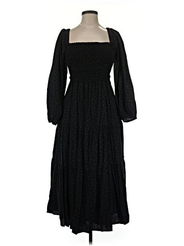 Madewell Lucie Tiered Midi Dress in Dot (view 1)