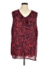 Terra & Sky 100% Polyester Red Sleeveless Blouse Size 2X - photo 1