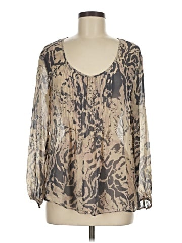 Ella Moss Long Sleeve Silk Top (view 1)