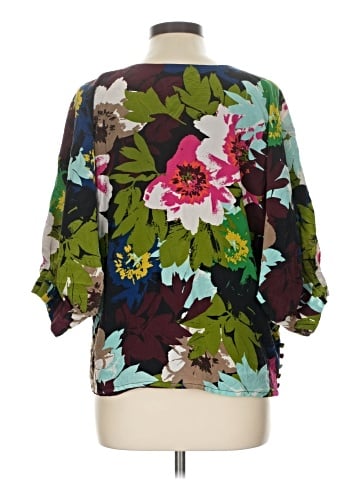 Trina Turk 3/4 Sleeve Silk Top (view 2)