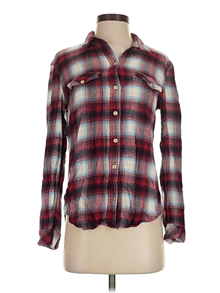 Pre-owned Pendleton Long Sleeve Button Down Shirt In Burgundy