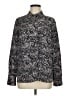 Topshop 100% Polyester Animal Print Black Long Sleeve Blouse Size 8 - photo 1