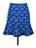 J.Crew 100% Polyester Print Blue Casual Skirt Size 2 - photo 1