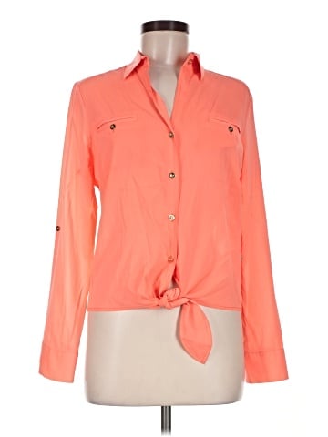 Drew Long Sleeve Silk Top (view 1)