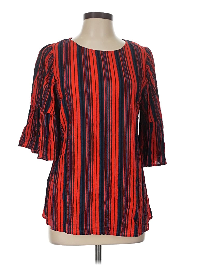 Pre-owned Davi & Dani 3/4 Sleeve Blouse In Red