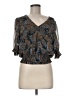 DR2 100% Polyester Blue 3/4 Sleeve Blouse Size M - photo 1