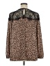 Apt. 9 100% Polyester Animal Print Brown Long Sleeve Blouse Size XL - photo 2