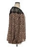 Apt. 9 100% Polyester Animal Print Brown Long Sleeve Blouse Size XL - photo 4