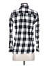 Old Navy 100% Cotton Plaid Silver Long Sleeve Button-Down Shirt Size XS - photo 2