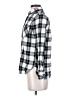 Old Navy 100% Cotton Plaid Silver Long Sleeve Button-Down Shirt Size XS - photo 5