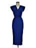 DKNY 100% Polyester Blue Cocktail Dress Size 12 - photo 1