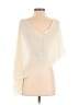 Tic-Toc Knits Ivory Poncho Size M - photo 2