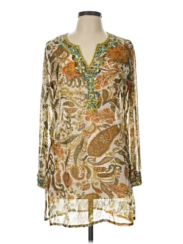 Raj 3/4 Sleeve Silk Top (view 1)