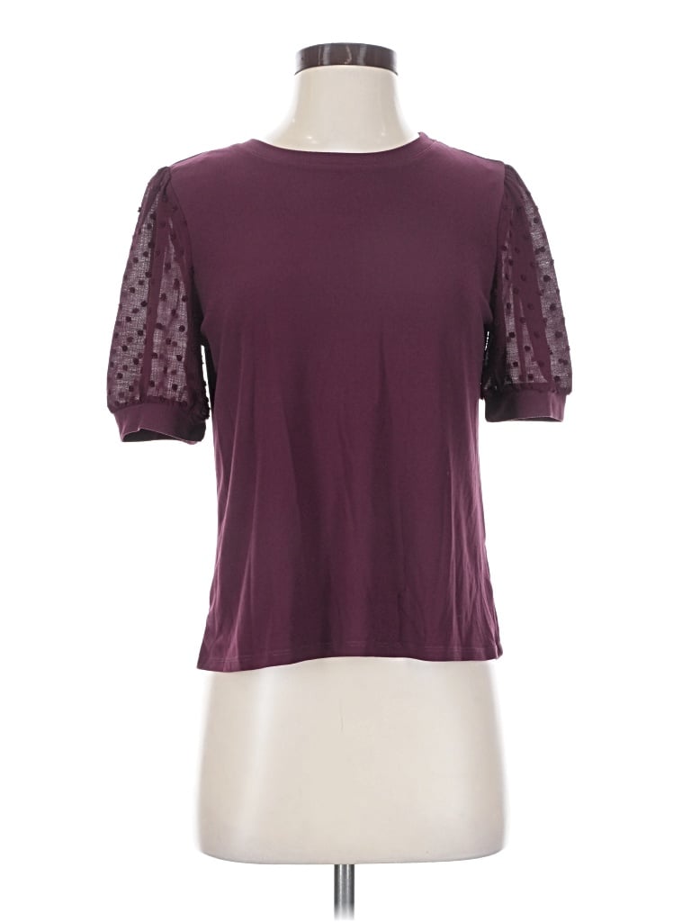 Pre-owned Cece Short Sleeve T-shirt In Burgundy