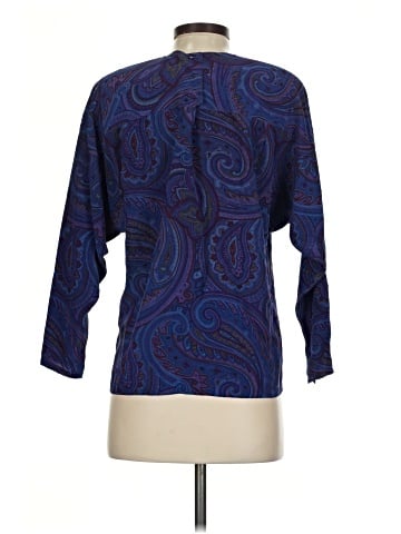 Linda Allard Ellen Tracy 3/4 Sleeve Silk Top (view 2)