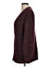 Moda International Metallic Burgundy Pullover Sweater Size M - photo 5