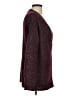 Moda International Metallic Burgundy Pullover Sweater Size M - photo 4