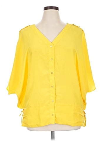 Ashley Stewart Short Sleeve Blouse (view 1)