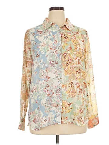 Rose + Olive Long Sleeve Blouse (view 1)