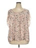Torrid 100% Polyester Tan Short Sleeve Blouse Size 3X Plus (3) - photo 1