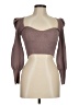 Say What? Brown Long Sleeve Top Size M - photo 1