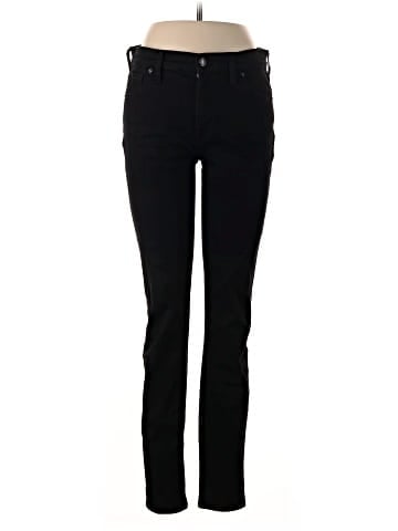 Madewell Tall 9" Mid-Rise Skinny Jeans in ISKO Stay Black&trade; (view 1)