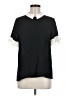 CeCe 100% Polyester Black Short Sleeve Blouse Size M - photo 1