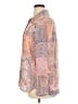 Rose + Olive 100% Polyester Paisley Pink Long Sleeve Blouse Size XL - photo 5