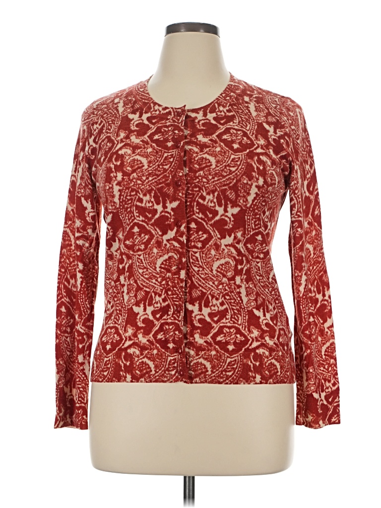 Pre-owned Talbots Cardigan Sweater In Red