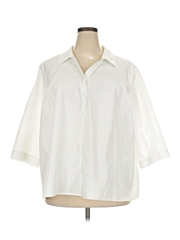Catherines 3/4 Sleeve Button-Down Shirt (view 1)