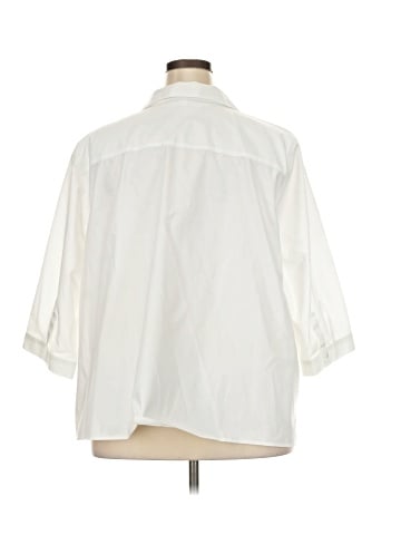 Catherines 3/4 Sleeve Button-Down Shirt (view 2)