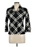 Talbots Plaid Ivory Black Jacket Size 10 Petite - photo 1
