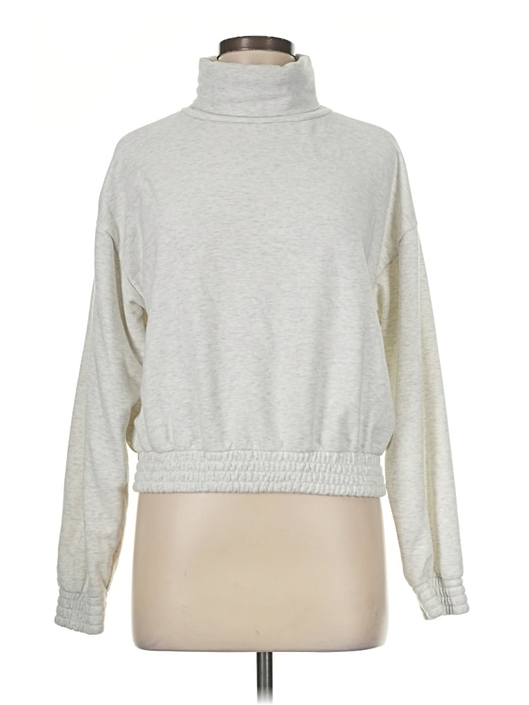 Pre-owned Forever 21 Turtleneck Sweater In Silver