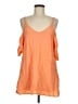Decree 100% Rayon Orange Sleeveless Top Size M - photo 1