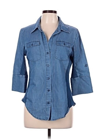 Ci Sono 3/4 Sleeve Button-Down Shirt (view 1)