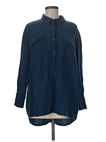 The Great. Long Sleeve Button-Down Shirt (view 1)