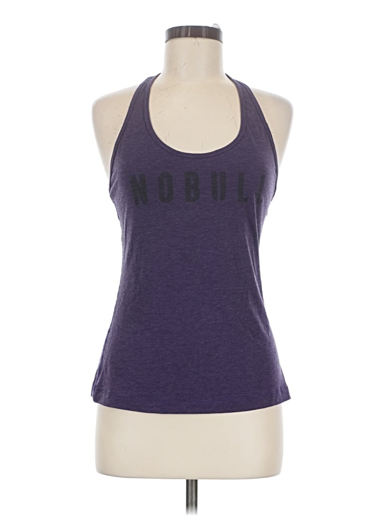 Pre-owned Nobull Tank Top Purple Halter Neckline Tops