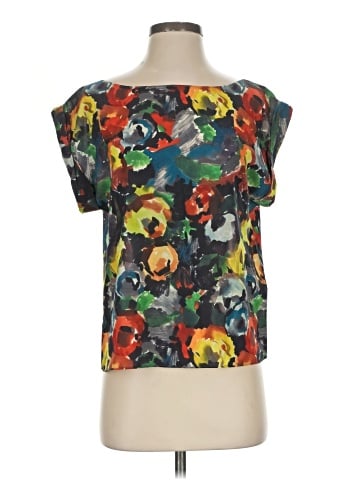 Alice + Olivia Short Sleeve Silk Top (view 1)