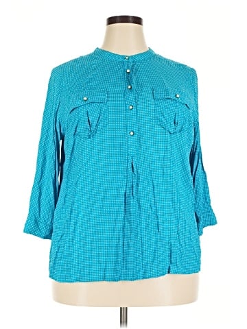 Stylus 3/4 Sleeve Button-Down Shirt (view 1)