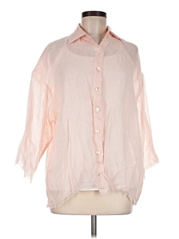 Vitamin A 3/4 Sleeve Button-Down Shirt (view 1)