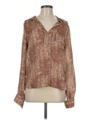 Haute Hippie Long Sleeve Silk Top (view 1)