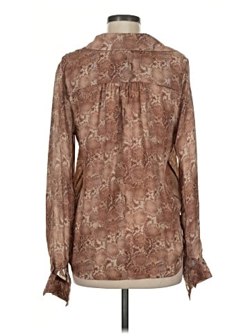 Haute Hippie Long Sleeve Silk Top (view 2)