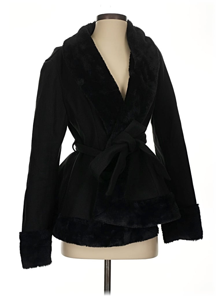 Pre-owned Shein Faux Fur Jacket In Black