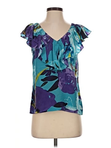 Trina Turk Short Sleeve Silk Top (view 1)
