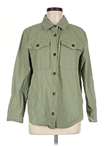 Kensie 3/4 Sleeve Button-Down Shirt (view 1)