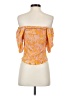 Rose + Olive Orange Short Sleeve Blouse Size XS - photo 2