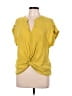 Twine & String Yellow Short Sleeve Top Size L - photo 1