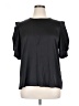 Worthington 100% Polyester Black Short Sleeve Blouse Size XL - photo 1
