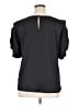 Worthington 100% Polyester Black Short Sleeve Blouse Size XL - photo 2