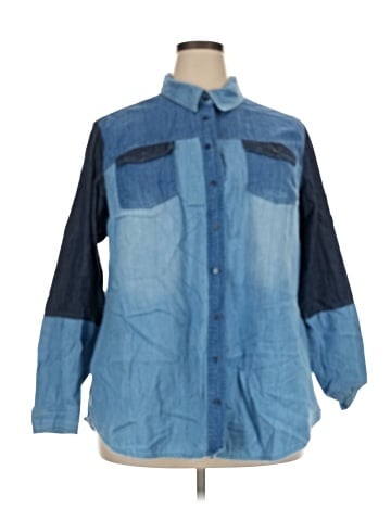 Lane Bryant 3/4 Sleeve Button-Down Shirt (view 1)